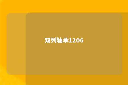 双列轴承1206 